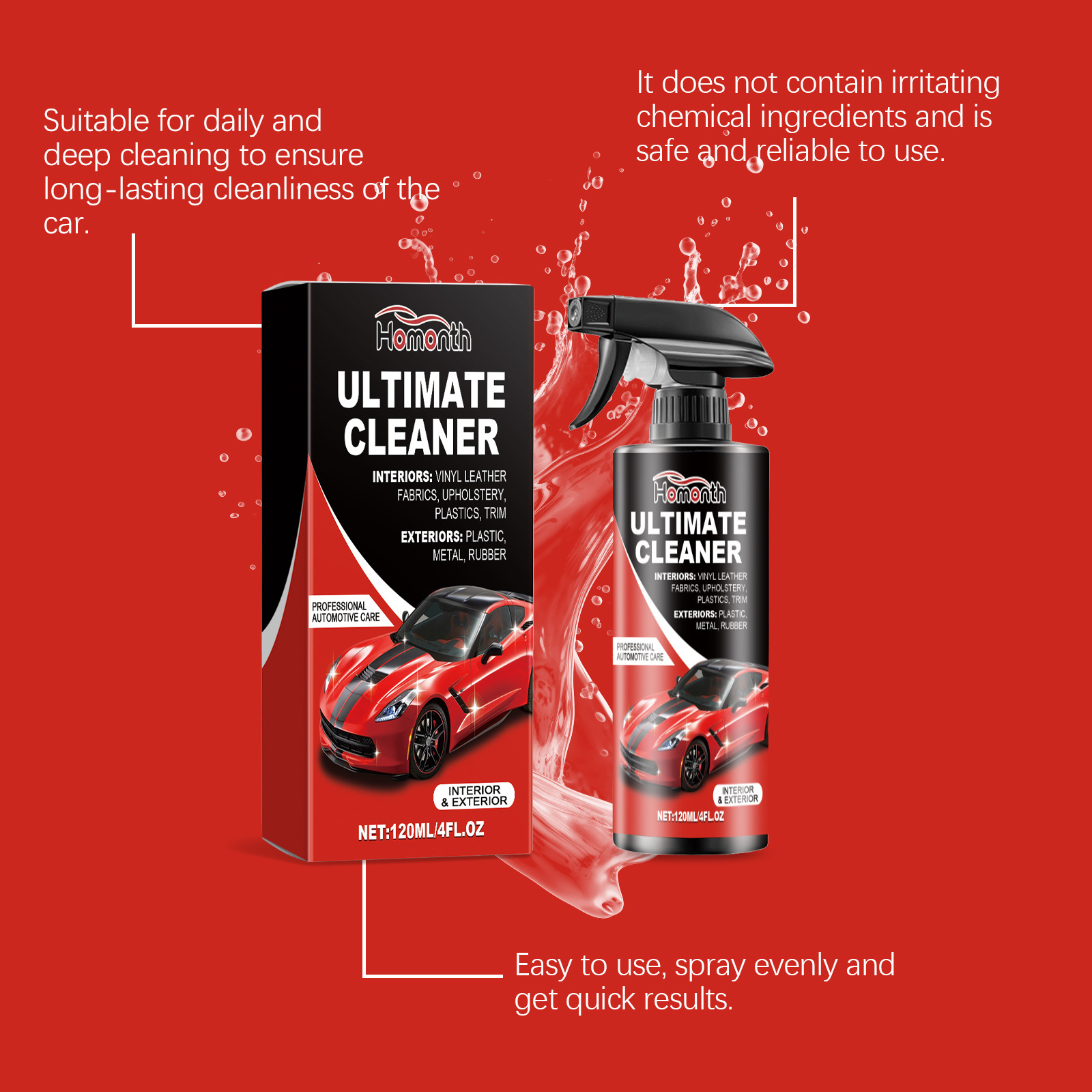 Homonth 120ml Car Interior Sta - Leather Cleaner Interior 评论和价格